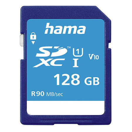 Hama 128GB SDXC Card, UHS-I Class 10, 90MB/s-0