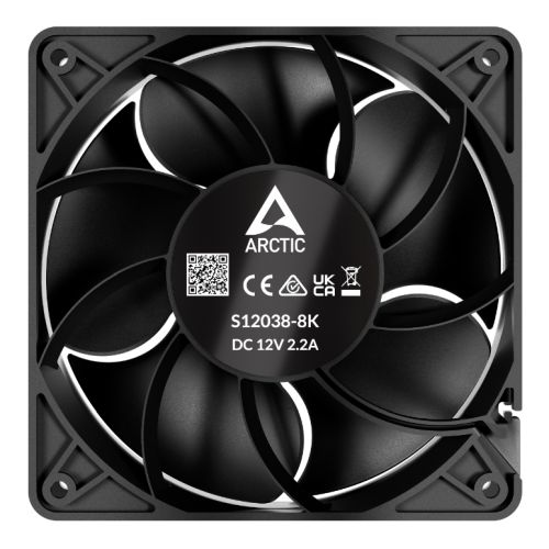 Arctic S12038-4K 12cm PWM Server Fan for Continuous Operation, Black, Dual Ball Bearing, 600-4000 RPM-3