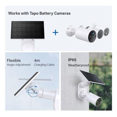 TP-LINK (TAPO A201) 2.5W Solar Panel for TAPO Battery Cameras, IP65, 4m Charging Cable-5