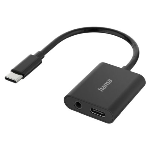 Hama USB Type-C Male to 3.5mm Jack Female & USB-C Female Adapter-0