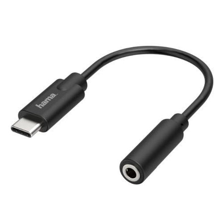 Hama USB Type-C Male to 3.5mm Jack Female Adapter, Black-0