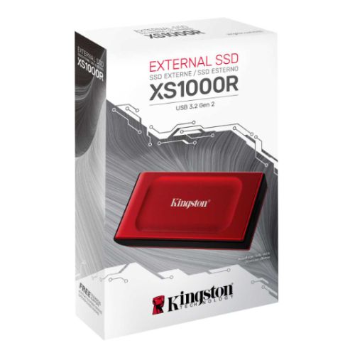 Kingston XS1000 1TB Pocket Size External SSD, USB 3.2 Gen2 Type-A, Red-2