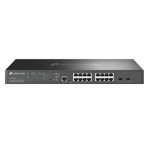 TP-LINK (SG3218XP-M2) Omada 16-Port 2.5G and 2-Port 10GE SFP+ L2+ Managed Switch with 8-Port PoE+, Rackmountable-0