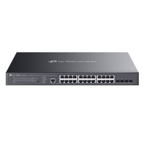 TP-LINK (SG3428XMPP) Omada 24-Port Gigabit and 4-Port 10GE SFP+ L2+ Managed Switch with 16-Port PoE+ & 8-Port PoE++ Rackmountable-0