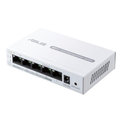 Asus (ExpertWiFi EBP15) 5-Port Gigabit Smart Managed Switch with 4-Port PoE+, 60W, Centralised Management-1