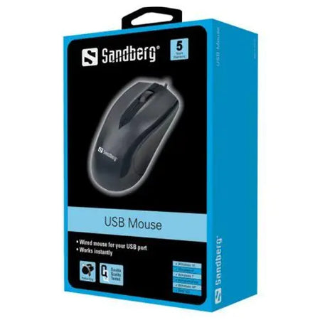 Sandberg (631-01) USB Mouse, 1200 DPI, 3 Buttons, Black, 5 Year £ 2.82 X-Case