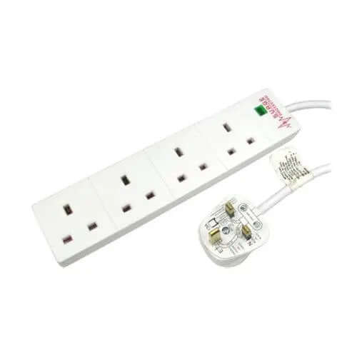 Spire Mains Power Multi Socket Extension Lead, 4-Way, 2M Cable, Surge £ 7.45 X-Case