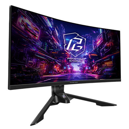 Asrock 34" WQHD Curved Gaming Monitor (PG34QRT2B), 3440 x 1440, 1ms, 2 HDMI, 2 DP, 180Hz, Tilt/Swivel/Height Adjust., USB, VESA-0