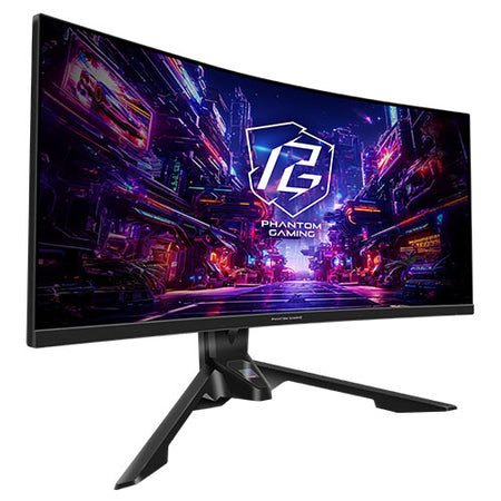 Asrock 34" WQHD Curved Gaming Monitor (PG34QRT3A), 3440 x 1440, 1ms, 2 HDMI, 2 DP, 180Hz, Mini-OLED, Tilt/Swivel/Height Adjust., RGB, VESA-0