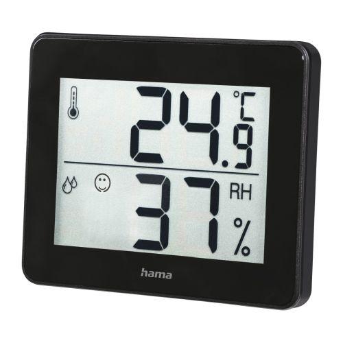 Hama TH-130 Thermo/Hygrometer - Thermometer, Hygrometer, Comfort Indicator, Black-0