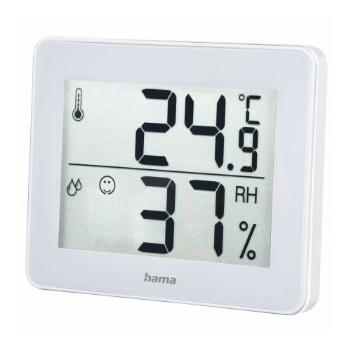 Hama TH-130 Thermo/Hygrometer - Thermometer, Hygrometer, Comfort Indicator, White-0