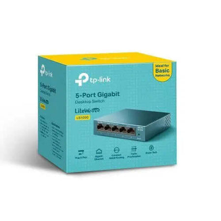 TP-LINK (LS1005G) 5-Port Gigabit Unmanaged Desktop LiteWave Switch, £ 8.15 X-Case