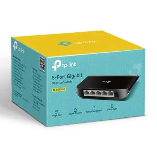 TP-LINK (TL-SG1005D) 5-Port Gigabit Unmanaged Desktop Switch, Plastic £ 10.71 X-Case