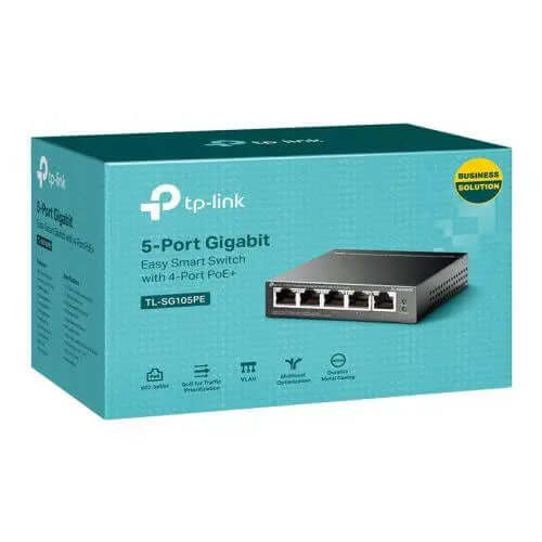 TP-LINK (TL-SG105PE) 5- Port Gigabit PoE Easy Smart Switch, 4-Port £ 40.74 X-Case