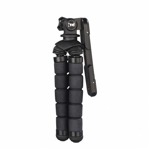 Hama Flex Phone/GoPro Mini-Tripod, 14cm Max Height, 360° Bendable Legs, Adjustable Centre Column-2