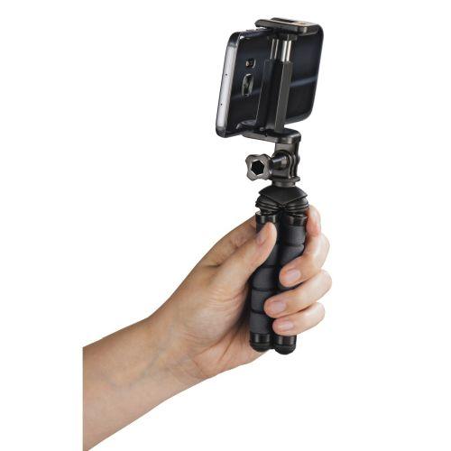 Hama Flex Phone/GoPro Mini-Tripod, 14cm Max Height, 360° Bendable Legs, Adjustable Centre Column-3