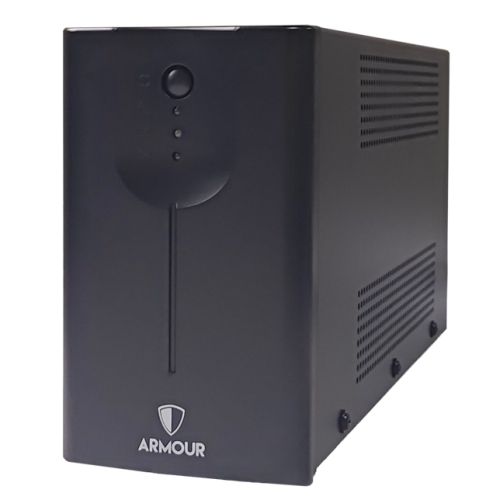 Armour 650VA UPS, 390W, LED Indicators, 2x UK Plug, 2x RJ45, USB-0