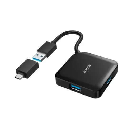 Hama External 4-Port USB 3.2 Gen 1 Hub, USB Powered, USB-A w/ USB-C £ 15.26 X-Case