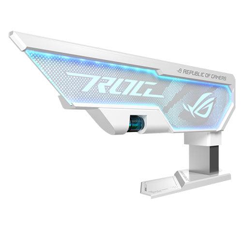 Asus ROG Herculx Graphics Card Holder, 3D ARGB Lightning, Stand Design, Supports Height of 72-128mm, Magnetic Spirit Level, White-0