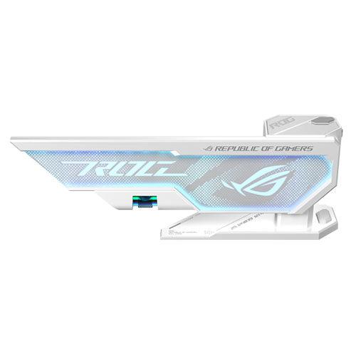 Asus ROG Herculx Graphics Card Holder, 3D ARGB Lightning, Stand Design, Supports Height of 72-128mm, Magnetic Spirit Level, White-3