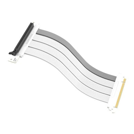 Cooler Master PCIe 4.0 x16 300mm Riser Cable, Gold Plated Connectors, White-0