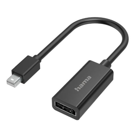 Hama Mini DisplayPort Male to DisplayPort Female, Ultra-HD 4K, Black-0