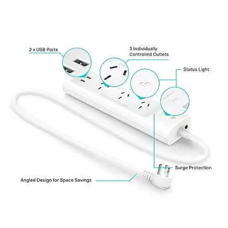 TP-LINK (KP303) Kasa Smart Wi-Fi Power Strip, 3 Outlets, 2 USB, £ 25.61 X-Case