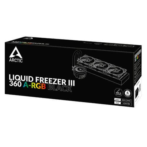 Arctic Liquid Freezer III A-RGB 360mm Liquid CPU Cooler, P12 PWM PST ARGB Fans & ARGB PWM Controlled Pump, Black-5