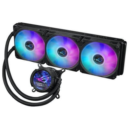 Asus ROG STRIX LC III 360 ARGB LCD Liquid CPU Cooler, 360mm, 7th Gen v2 Asetek Pump, ARGB Fans, Customisable LCD Display, Rotatable Water Block, Black-1