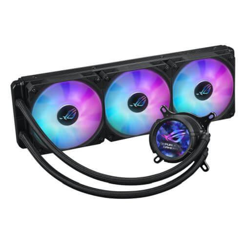 Asus ROG STRIX LC III 360 ARGB LCD Liquid CPU Cooler, 360mm, 7th Gen v2 Asetek Pump, ARGB Fans, Customisable LCD Display, Rotatable Water Block, Black-2