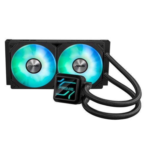 Asus PRIME LC 240 ARGB 240mm Liquid CPU Cooler, ARGB Fans, Customisable Infinity Mirror Lenses-0