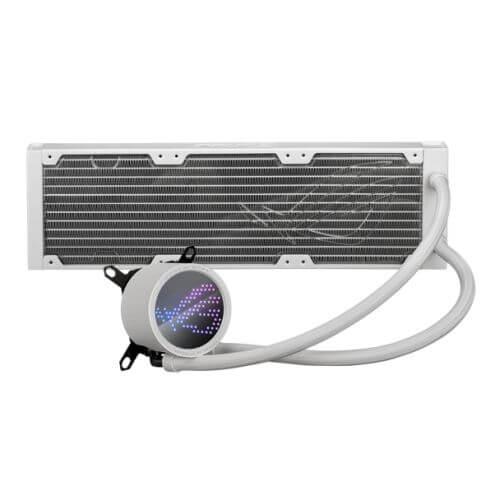 Asus ROG Ryuo III 360 ARGB 360mm Liquid CPU Cooler, 8th Gen Asetek Pump, 3 x ARGB Fans, Anime Matrix LED Display, White Edition-1