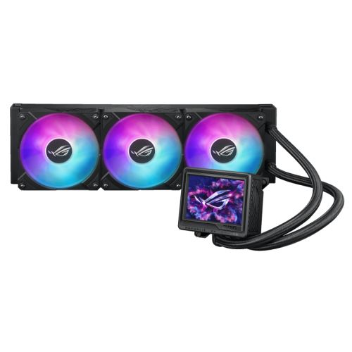 Asus ROG Ryujin III 360 ARGB Extreme 360mm Liquid CPU Cooler, 3x Enhanced Magnetic ROG ARGB Fans, Upgraded Customisable 3.5" LCD Display, Black-0