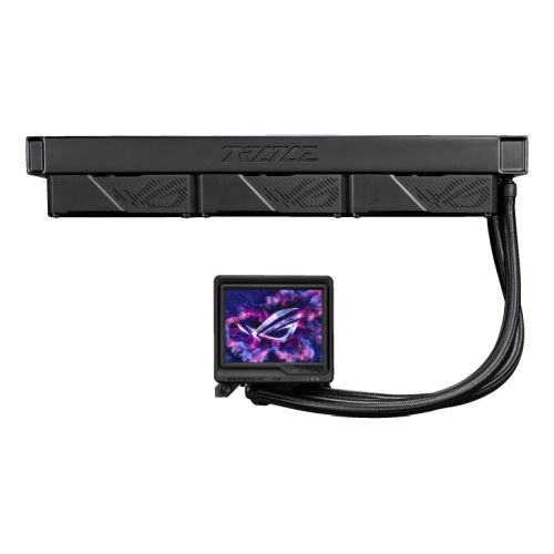 Asus ROG Ryujin III 360 ARGB Extreme 360mm Liquid CPU Cooler, 3x Enhanced Magnetic ROG ARGB Fans, Upgraded Customisable 3.5" LCD Display, Black-2