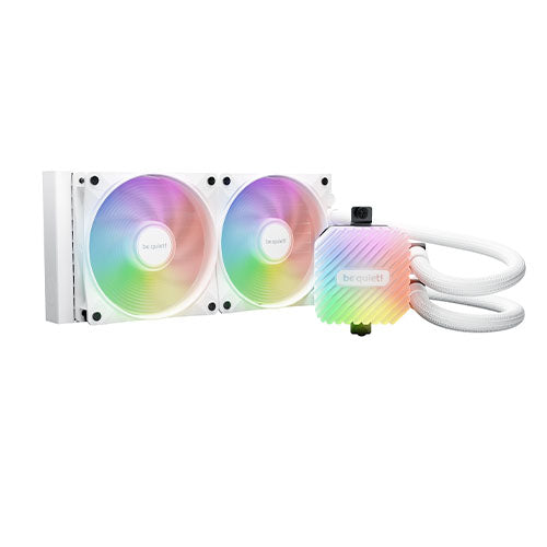 Be Quiet! Light Loop 240mm ARGB Liquid CPU Cooler, 2x Light Wings LX PWM Fans, ARGB Cooling Block, ARGB-PWM-Hub, White-0