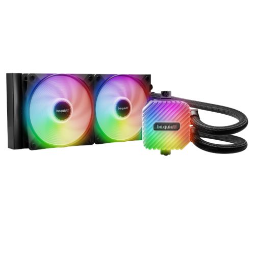 Be Quiet! Light Loop 240mm ARGB Liquid CPU Cooler, 2x Light Wings LX PWM Fans, ARGB Cooling Block, ARGB-PWM-Hub-0