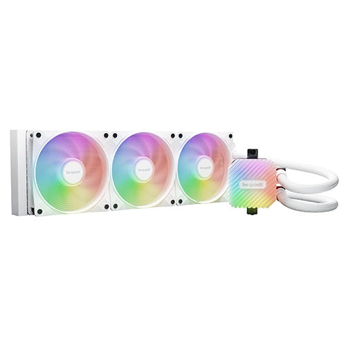 Be Quiet! Light Loop 360mm ARGB Liquid CPU Cooler, 3x Light Wings LX PWM Fans, ARGB Cooling Block, ARGB-PWM-Hub, White-0