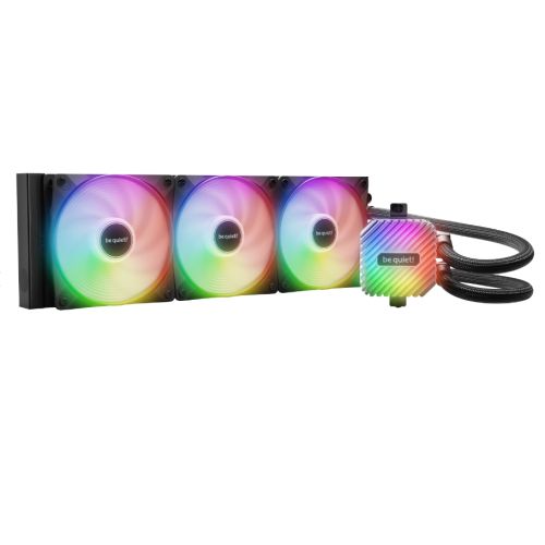 Be Quiet! Light Loop 360mm ARGB Liquid CPU Cooler, 3x Light Wings LX PWM Fans, ARGB Cooling Block, ARGB-PWM-Hub-0