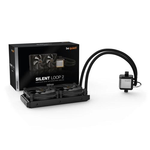 Be Quiet! Silent Loop 2 240mm ARGB Liquid CPU Cooler, Dampened & Adjustable Pump, 2 x 12cm Silent Wings 3 PWM Fans-3