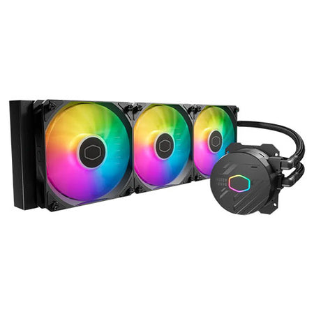 Cooler Master MasterLiquid 360L Core ARGB 360mm Liquid CPU Cooler, 3x ARGB PWM Fans, RGB Pump Head, Black-0