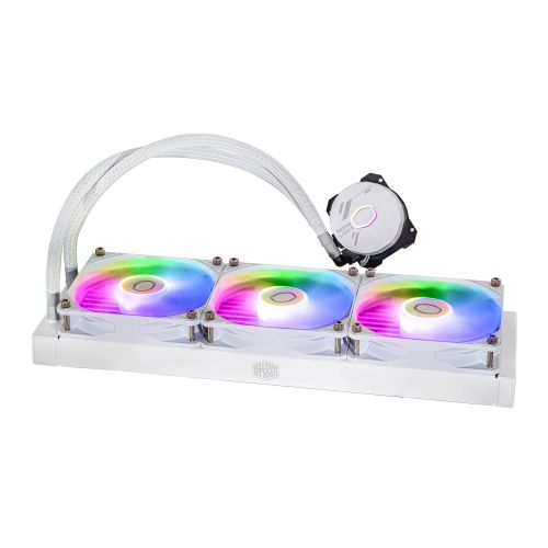 Cooler Master MasterLiquid 360L Core ARGB 360mm Liquid CPU Cooler, 3x ARGB PWM Fans, RGB Pump Head, White-2