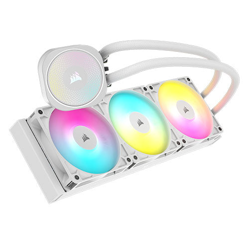 Corsair NAUTILUS 360 RS ARGB Liquid CPU Cooler, RS120 ARGB Magnetic Dome Fans, RGB Pump, Daisy-Chain Connections, White-2