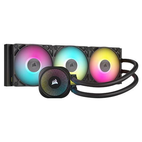 Corsair iCUE LINK TITAN 360 RX RGB Liquid CPU Cooler, RX120 RGB Magnetic Dome Fans, 20 LED Pump Head, iCUE LINK Hub Included, Black-0