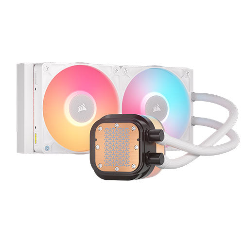 Corsair iCUE LINK TITAN 240 RX LCD RGB Liquid CPU Cooler, RX120 RGB Magnetic Dome Fans, Personalised LCD Screen, iCUE LINK Hub Included, White-2