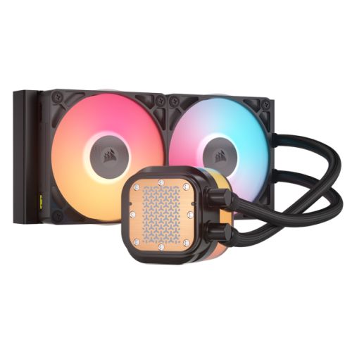 Corsair iCUE LINK TITAN 240 RX LCD RGB Liquid CPU Cooler, RX120 RGB Magnetic Dome Fans, Personalised LCD Screen, iCUE LINK Hub Included, Black-1