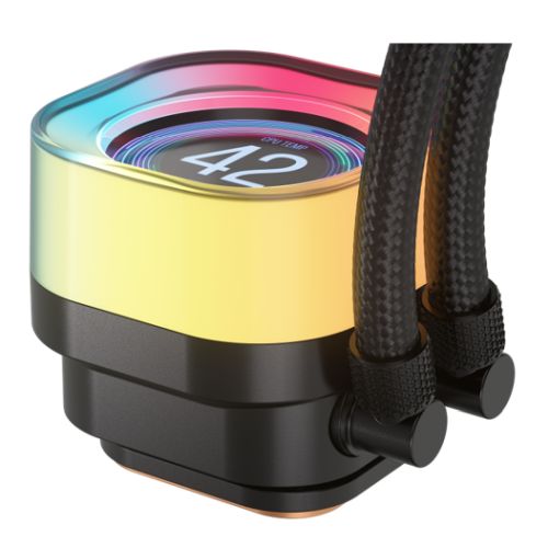 Corsair iCUE LINK TITAN 240 RX LCD RGB Liquid CPU Cooler, RX120 RGB Magnetic Dome Fans, Personalised LCD Screen, iCUE LINK Hub Included, Black-2