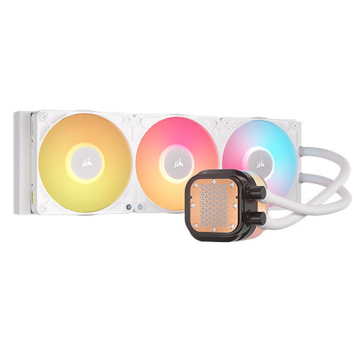 Corsair iCUE LINK TITAN 360 RX LCD RGB Liquid CPU Cooler, RX120 RGB Magnetic Dome Fans, Personalised LCD Screen, iCUE LINK Hub Included, White-1