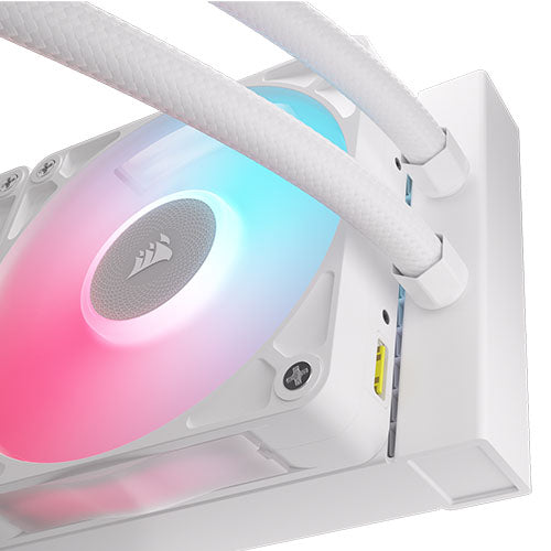 Corsair iCUE LINK TITAN 360 RX LCD RGB Liquid CPU Cooler, RX120 RGB Magnetic Dome Fans, Personalised LCD Screen, iCUE LINK Hub Included, White-3