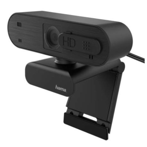 HamaC-600 Pro FHD Webcam with Mic, 1080p, 30fps, Auto-Focus, Lighting Adjustment, Stand/Clamp-0