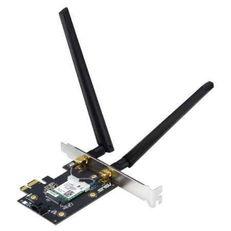 Asus (PCE-BE6500) BE6500 Wi-Fi 7 Tri-Band PCI Express Adapter, Bluetooth 5.4, 4096-QAM, WPA3-2